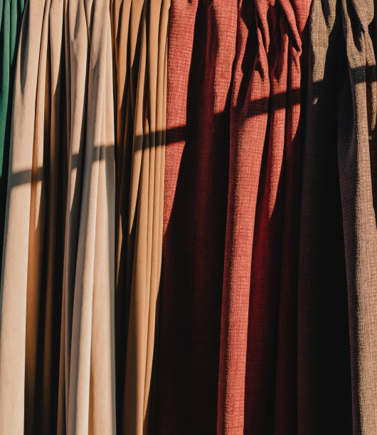Variedad de cortinas sostenibles
