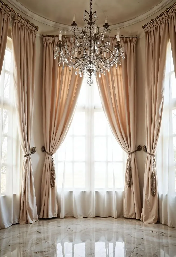 Cortinas tradicionales para crear movimiento y una atmósfera envolvente