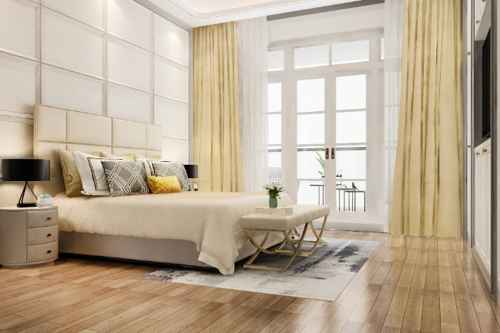 Cortinas tradicionales en una sala de estilo clásico