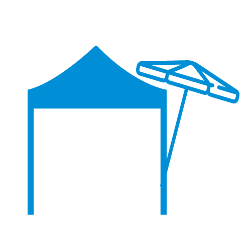 Icono de toldo y parasol