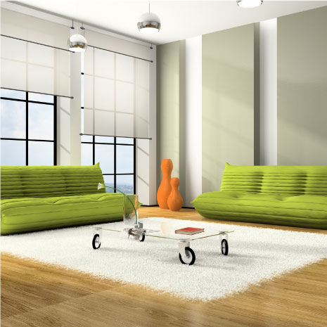 Salas decoradas con cortinas